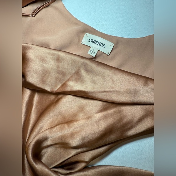 L'Agence Kenna Cowl Neck Cold Off the Shoulder 100% Silk Dress, like new, size 2 - Picture 7 of 9